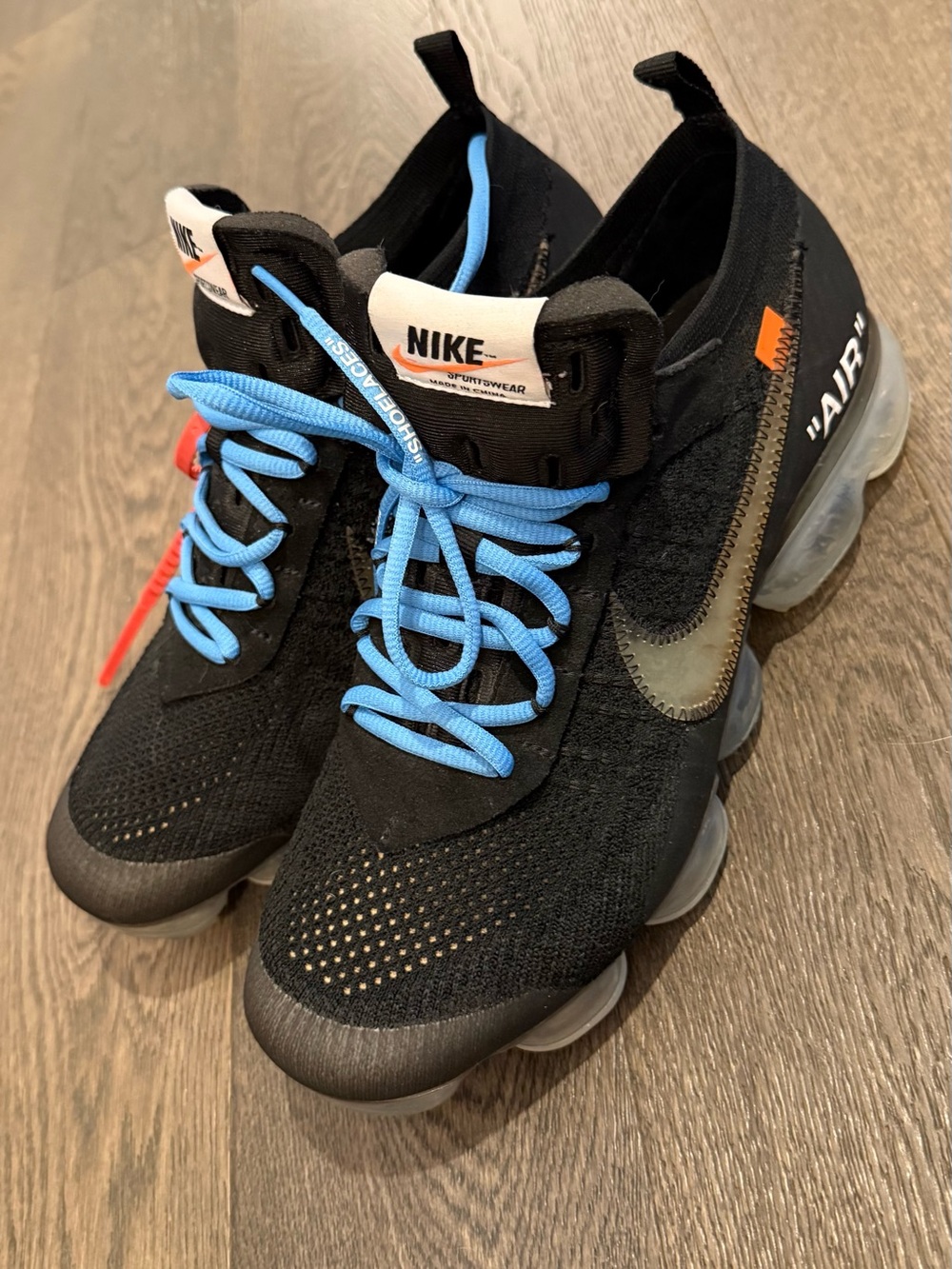 Nike Air VaporMax Style Black Blue Athletic Sneakers Men’s Size 10